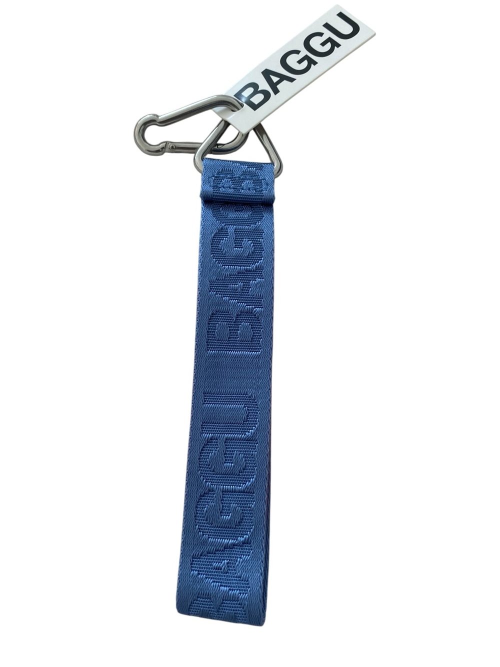 BAGGU Steel Blue Logo Keychain